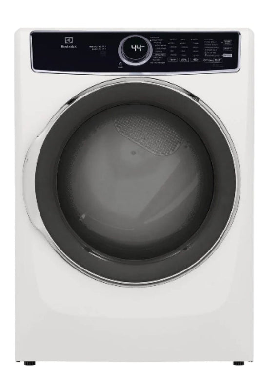 Electrolux ELFE763CAW Dryer, 27" Width, Electric Dryer, 8.0 cu. ft. Capacity, Steam Clean, 10 Dry Cycles, 5 Temperature, Steel Drum, White