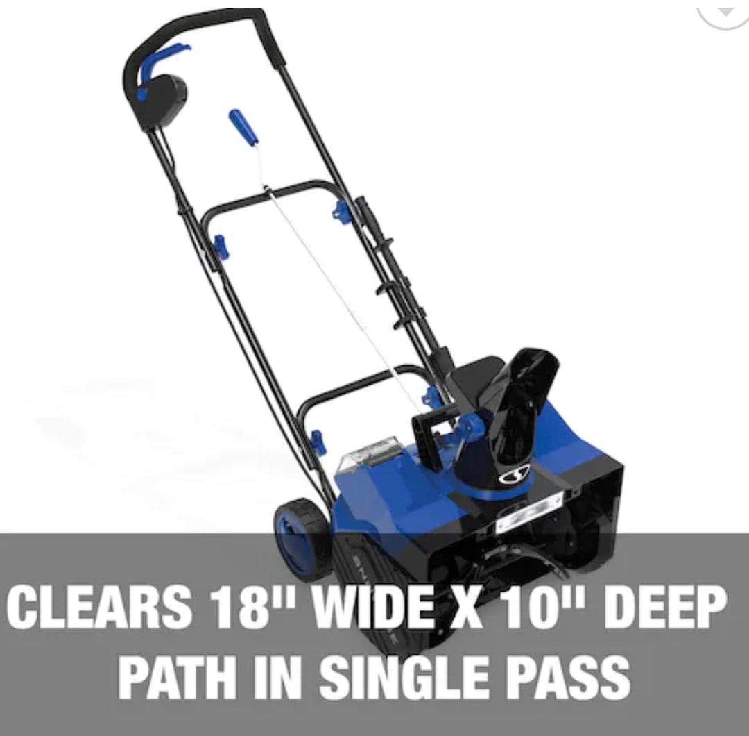 Snow Joe 24V-X2-SB18 48-Volt* IONMAX Cordless Snow Blower Kit | 18-Inch | W/ 2 x 4.0-Ah Batteries and Charger -- Refurbished