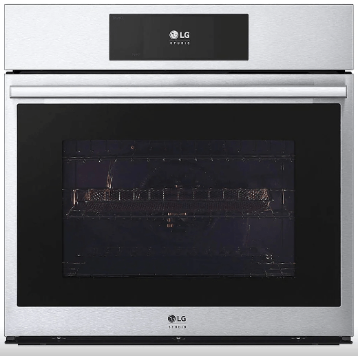LG Studio WSES4728F Single Wall Oven, 30 inch Exterior Width, Convection, 4.7 cu. ft. Capacity, Stainless Steel colour InstaView Window, Telescopic Gliding Extension Rack, Soft Close Door, True European Convection, Steam Sous Vide, Air Fry