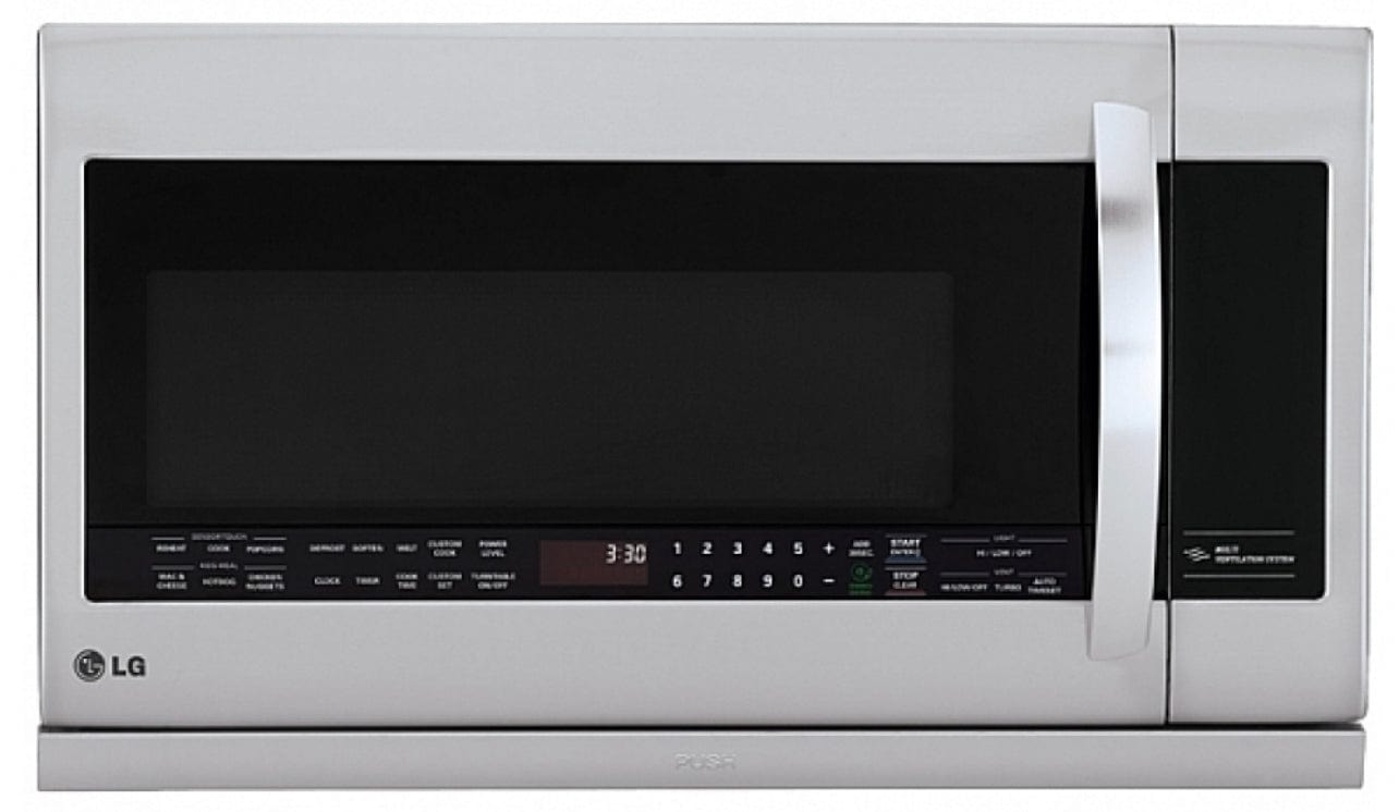 LG LMV2257ST Over the Range Microwave, 2.2 cu. ft. Capacity, 400 CFM, 1000W Watts, LED, 30" Exterior Width, Black Stainless Steel colour