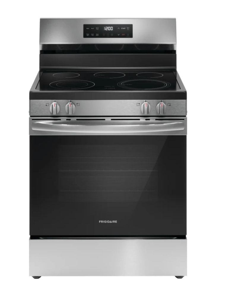 Frigidaire FCRE306CAS Range, Electric, 30 inch Exterior Width, 5 Burners, 5.3 cu. ft. Capacity, Storage Drawer, 1 Ovens, Stainless Steel