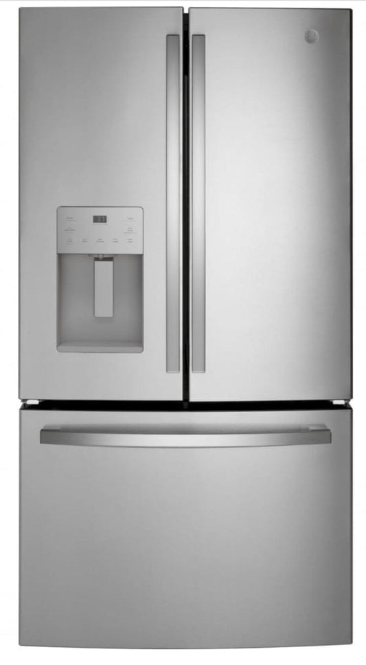 GE GFE26JYMFS French Door Refrigerator, 36" Width, ENERGY STAR Certified, 25.6 cu. ft. Capacity, Thru Door Ice Dispenser, Exterior Water Dispenser