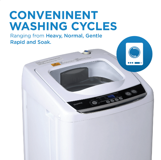 Danby 0.9 cu. ft. Compact Top Load Washing Machine in White RB ...