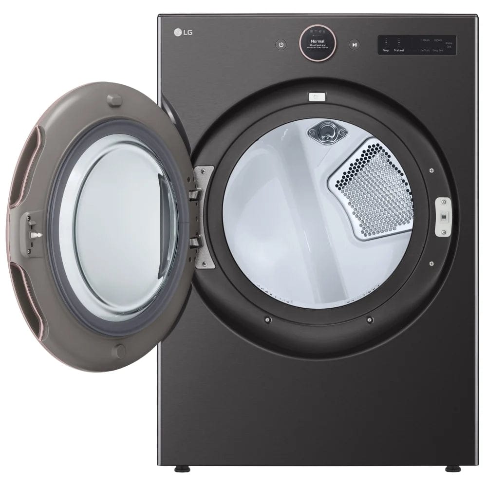 LG DLEX6500B Electric Dryer, 27 inch Width, 7.4 cu. ft. Capacity, Steam Clean, 5 Temperature Settings, Stackable, Wifi Enabled, Black Stainless Steel colour