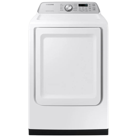 Samsung  Electric Dryer, 7.4 cu. ft. Capacity, 4 Temperature Settings, Porcelain Drum, Wifi Enabled, White colour  DVE47CG3500WAC DVE47CG3500W