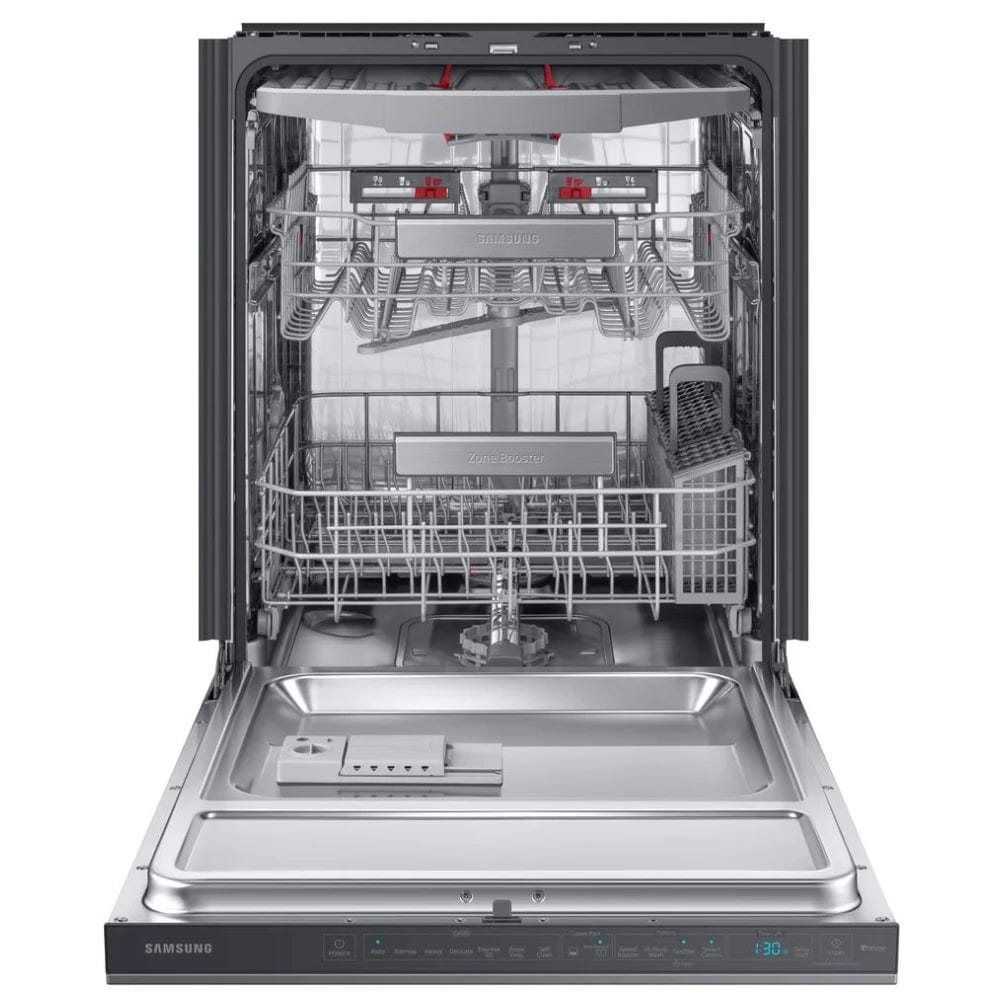 Samsung DW80R9950UG - DW80R9950UG/AC Dishwasher, 24 inch Exterior Width, 39 dB Decibel Level, Fully Integrated, Stainless Steel (Interior), 7 Wash Cycles, 15 Capacity (Place Settings), Wifi Enabled, Black Stainless Steel