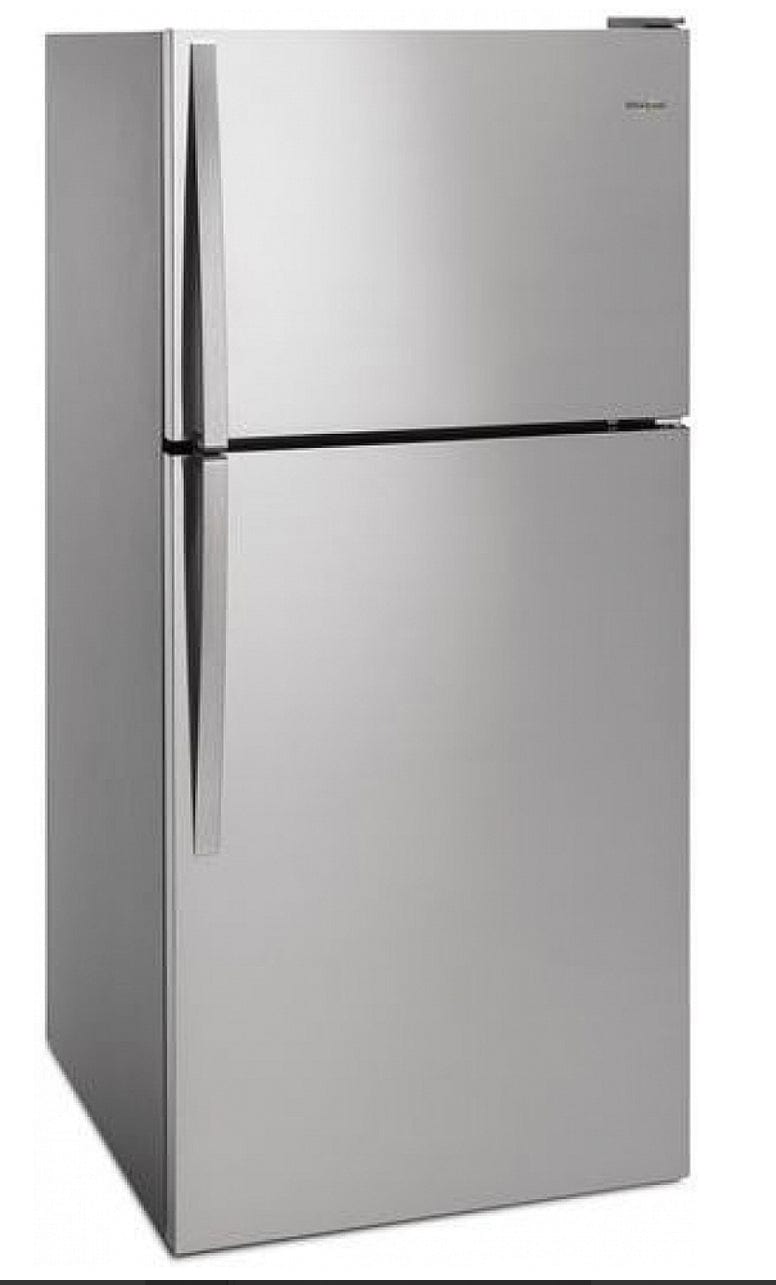 Whirlpool WRT148FZDM Top Mount Refrigerator, 30" Width, ENERGY STAR Certified, 18.2 cu. ft. Capacity, Optional Ice Maker (Special Order), Interior Light (Refrigerator), Stainless Steel colour