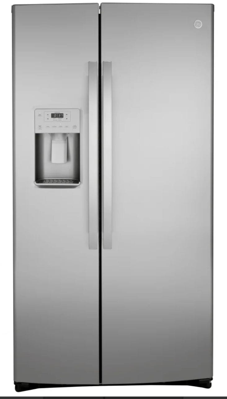 GE GSS25IYNFS / gss25iynxhf Side by Side Refrigerator, 36" Width, 25.1 cu. ft. Capacity, Thru Door Ice Dispenser, Exterior Water Dispenser