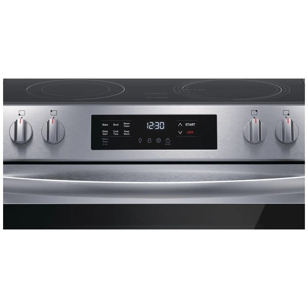 Frigidaire FCFE306CAS Electric Range, 30 inch Exterior Width, 5 Burners, 5.3 cu. ft. Capacity, Storage Drawer, 1 Ovens, Stainless Steel colour