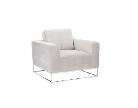 FRANKLIN Accent Chair GY-AC-8145 Grey velvet