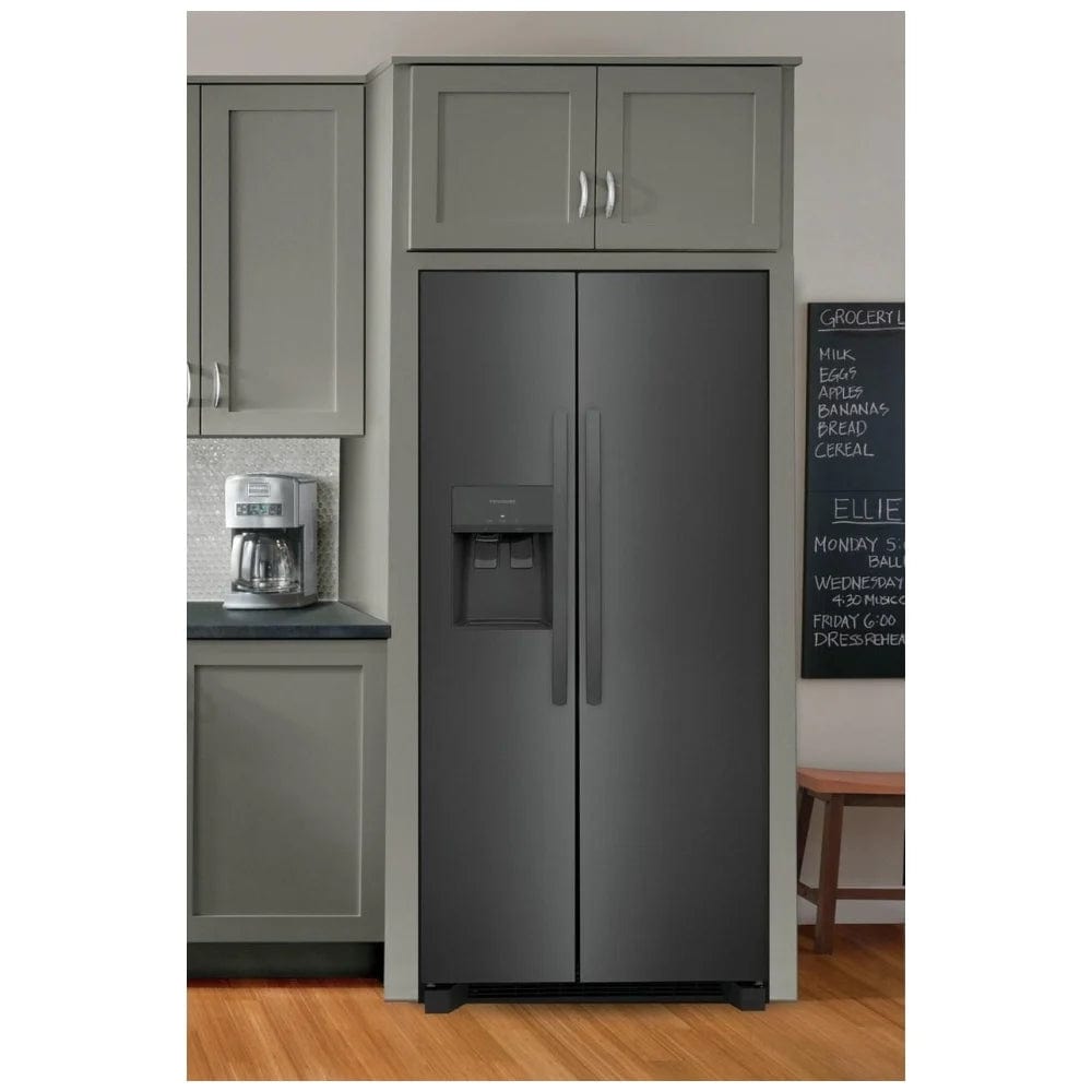 Frigidaire FRSS2323AD Side by Side Refrigerator, 33" Width, 22.2 cu. ft. Capacity, Black Stainless Steel