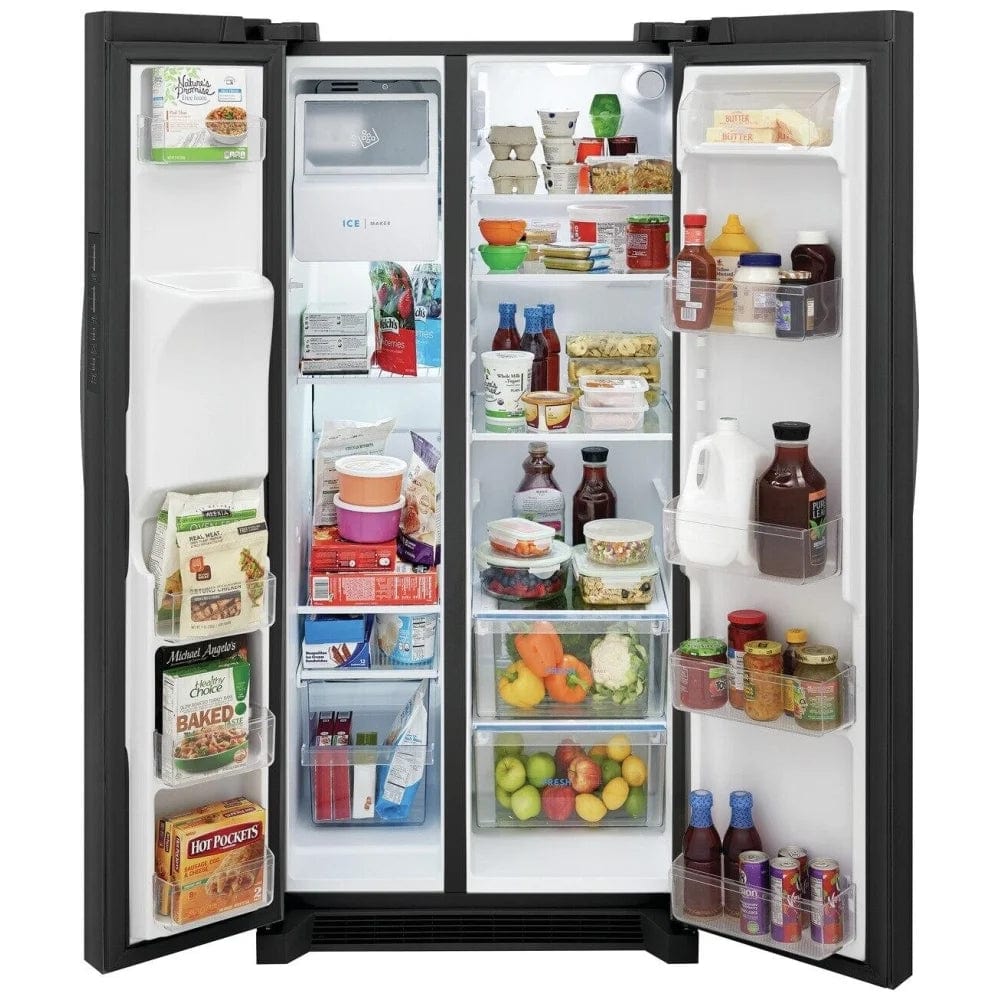 Frigidaire FRSS2323AD Side by Side Refrigerator, 33" Width, 22.2 cu. ft. Capacity, Black Stainless Steel