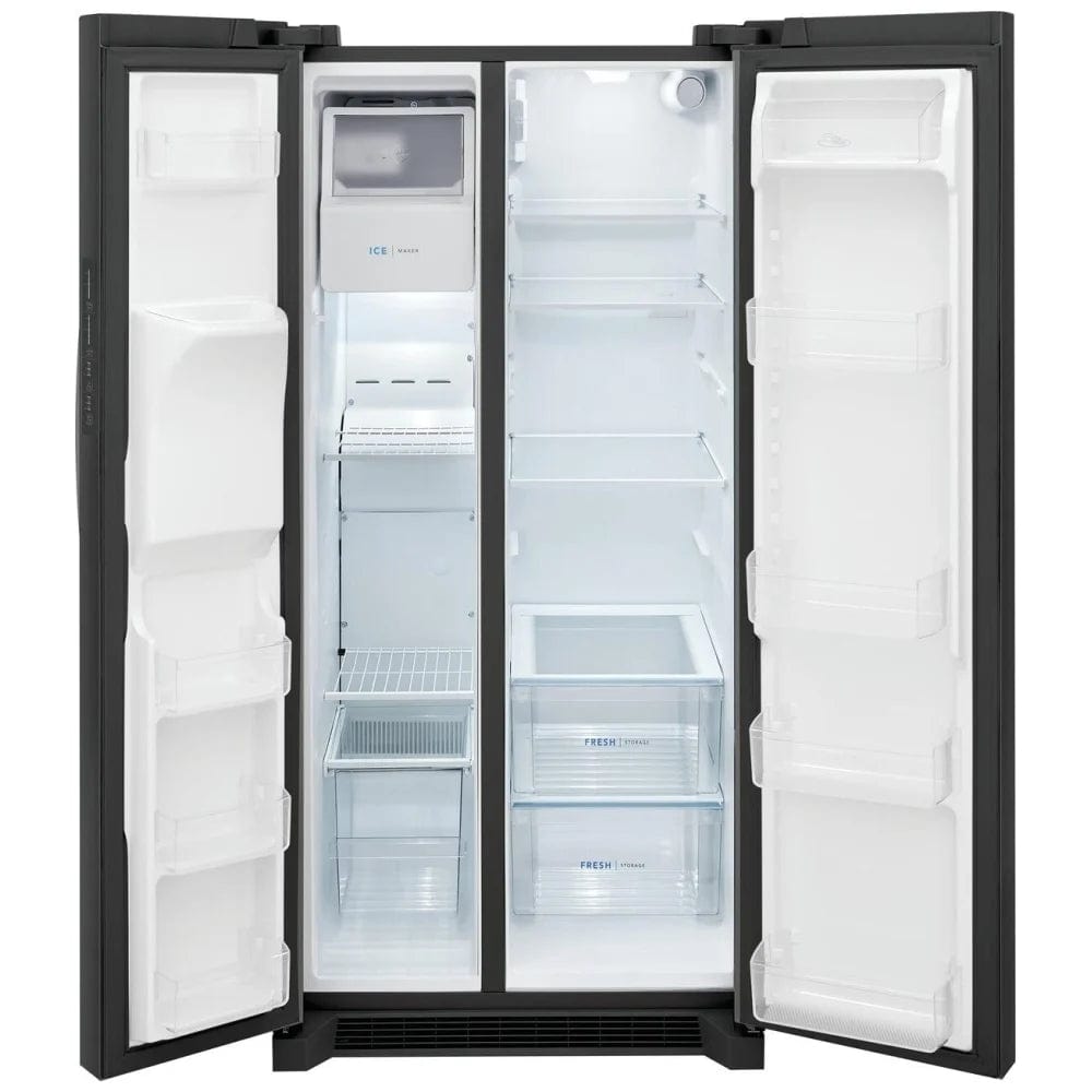 Frigidaire FRSS2323AD Side by Side Refrigerator, 33" Width, 22.2 cu. ft. Capacity, Black Stainless Steel