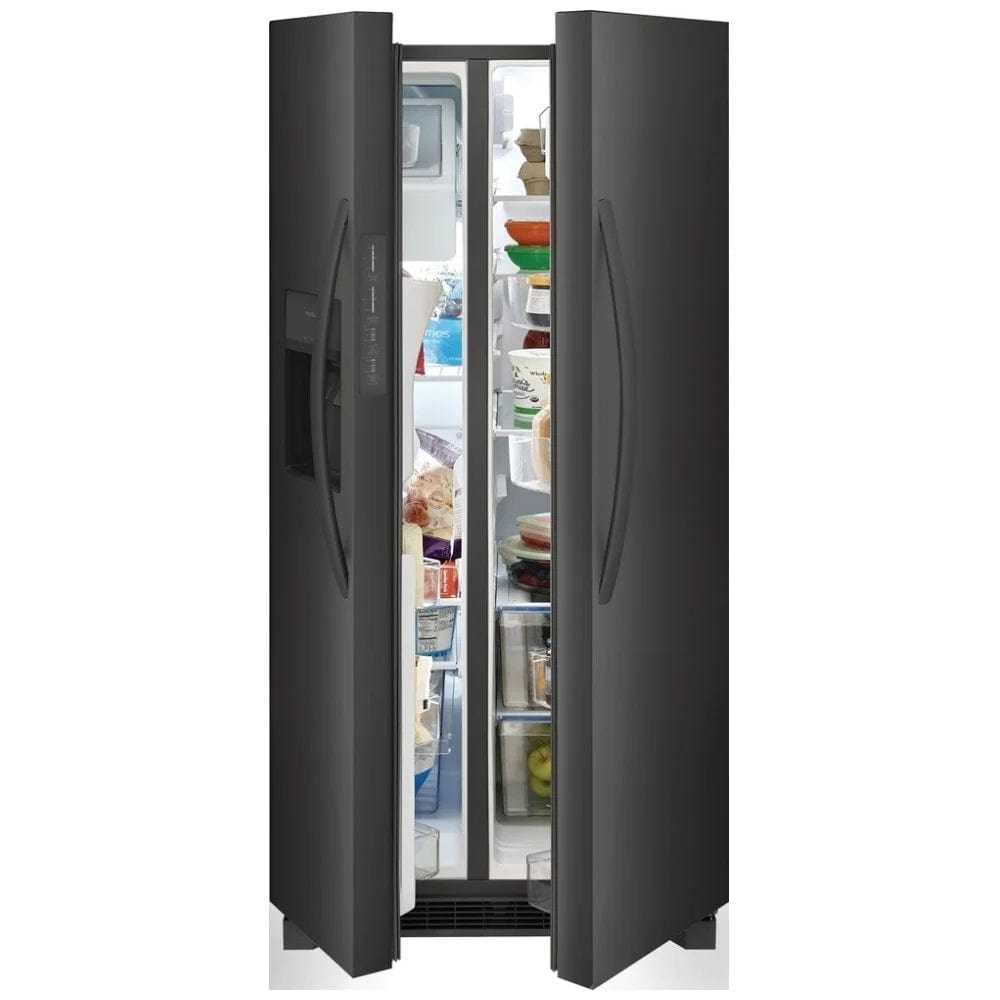 Frigidaire FRSS2323AD Side by Side Refrigerator, 33" Width, 22.2 cu. ft. Capacity, Black Stainless Steel