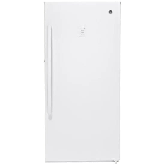 GE FUF14DLRWW Upright Freezer, 28 3/8 inch Width, ENERGY STAR Certified, 14.1 cu. ft. Capacity, Frost Free, White open Box