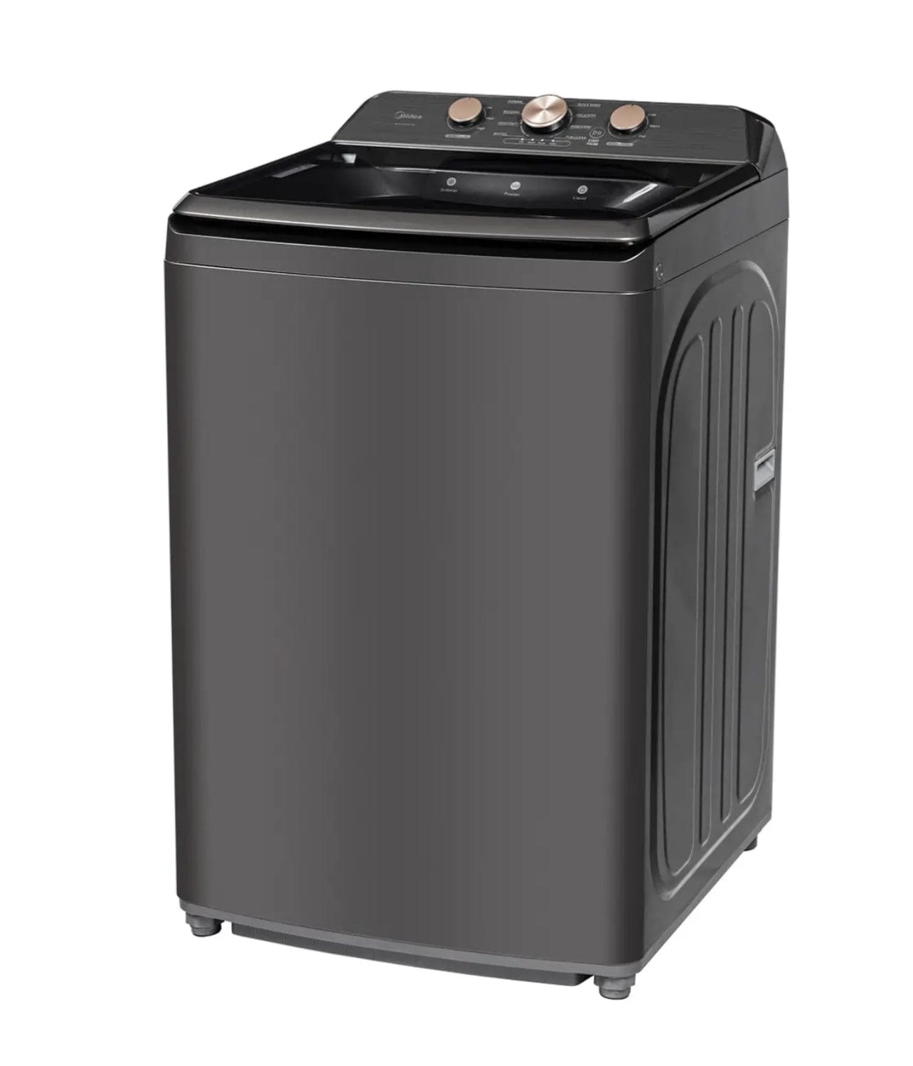 Midea 25 in. 4.7 cu. ft. Metallic Grey Top Load Washing Machine with Bronze Trim  Model  MLTW47A5BGG