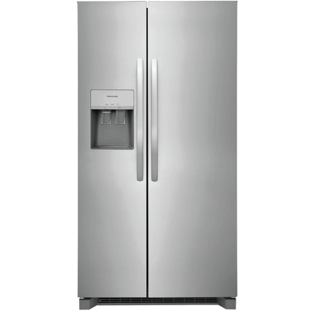 Frigidaire Side by Side Refrigerator, 36 inch Width With Water & Ice Dispenser, 25.6 cu. ft. Capacity, Stainless Steel colour FRSS2623AS