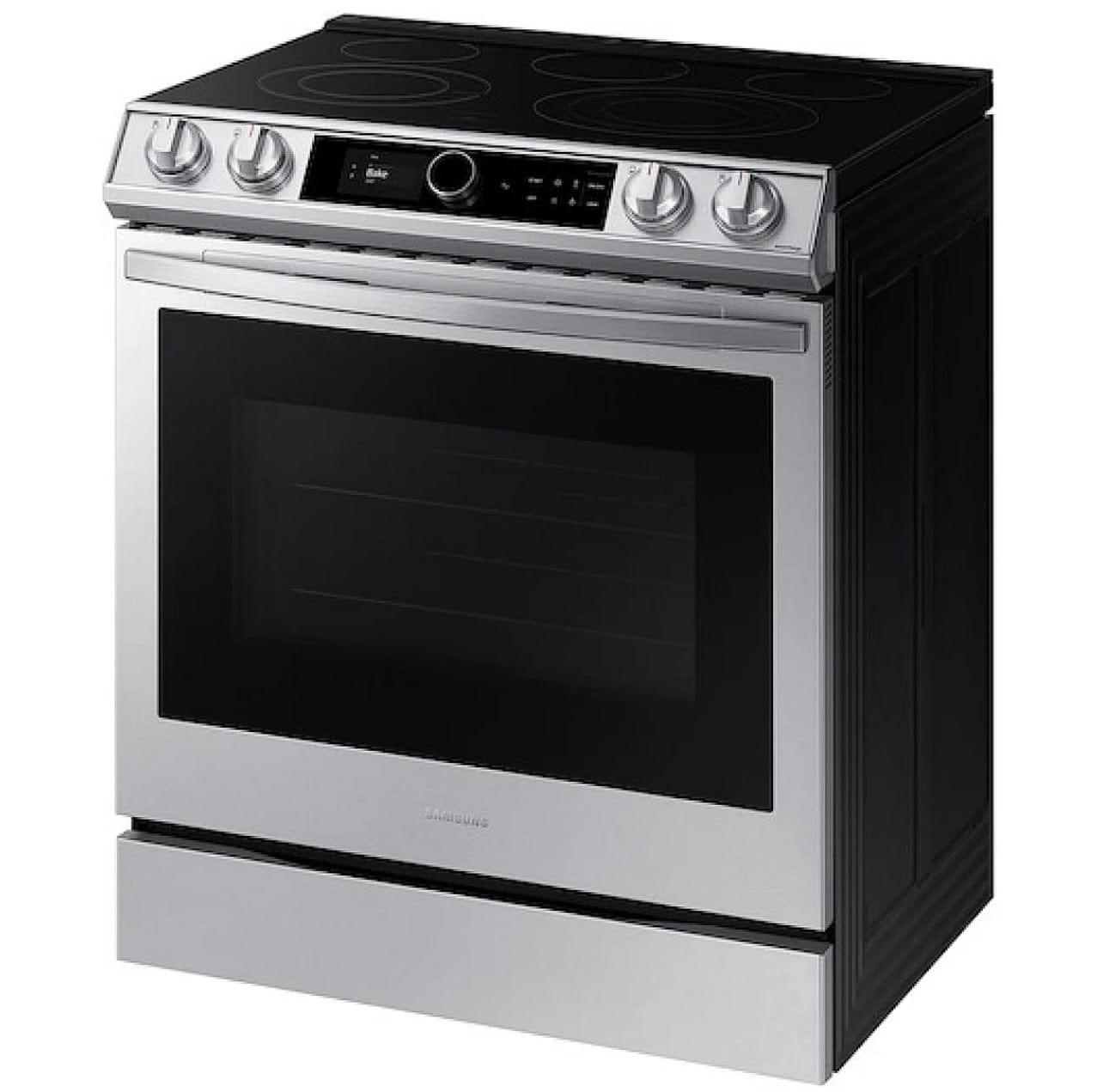 Samsung NE63T8911SS - NE63T8911SS/AC Induction Range, 30 inch Exterior Width, Self Clean, Convection, 4 Burners, 6.3 cu. ft. Capacity, Storage Drawer, Air Fry, 1 Ovens, Stainless Steel colour Smart Dial, Virtual Flame, Temperature Probe, Illuminated Knobs