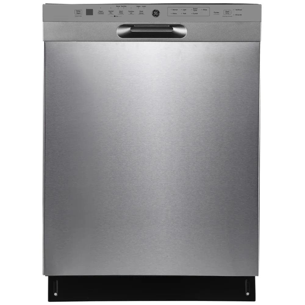 GE GBF655SSPSS Dishwasher, 24 inch Exterior Width, 48 dB Decibel Level, Full Console, Stainless Steel (Interior), Hard Food Disposal, Stainless Steel color RF