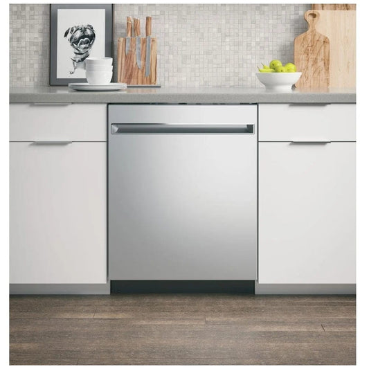 GE GDT225SSLSS Dishwasher, 24" Exterior Width, 51 dB Decibel Level, Fully Integrated, Stainless Steel (Interior), 3 Wash Cycles,