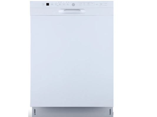 GBF410SGPWW GE 24" Built-In Dishwasher, 3 Wash Cycles, Front Control, White