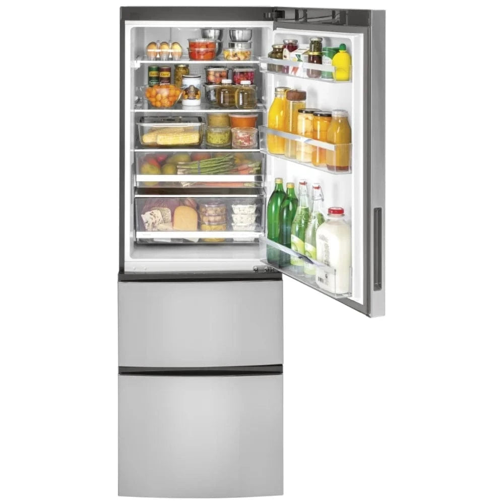GE GLE12HSPSS Bottom Freezer Refrigerator, 24 inch Width, ENERGY STAR Certified, Counter Depth, Optional Ice Maker (Special Order), 11.9 cu. ft. Capacity, Stainless Steel color RF