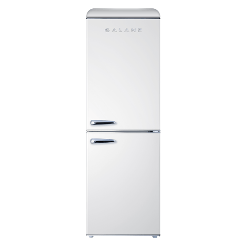 Galanz 7.4 cu.ft. Retro Bottom Freezer Refrigerator, Milkshake White - ENERGY STAR Model # GLR74BWER12