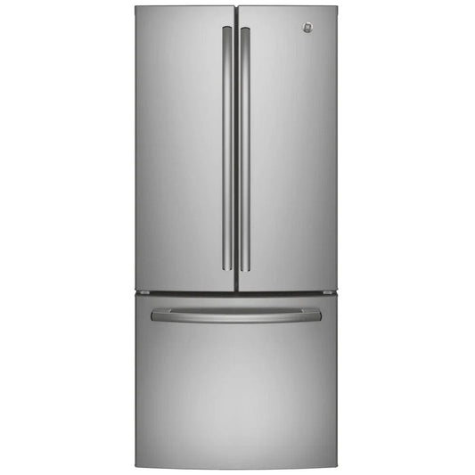 GE GNE21DYRKFS French Door Refrigerator, 30" Width, ENERGY STAR Certified, 20.8 cu. ft. Capacity, Stainless Steel (GNE21DYRKFS)