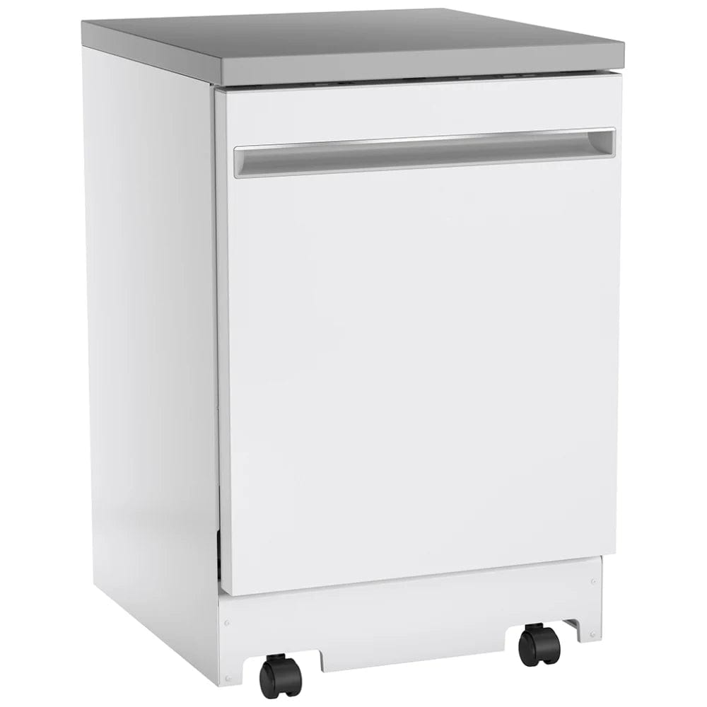 GE Portable Dishwasher, 24" Exterior Width, 58 dB Decibel Level, Fully Integrated, Stainless Steel (Interior) GPT225SGLWW /GPT225SSLSS