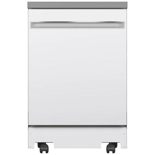 GE Portable Dishwasher, 24" Exterior Width, 58 dB Decibel Level, Fully Integrated, Stainless Steel (Interior) GPT225SGLWW /GPT225SSLSS