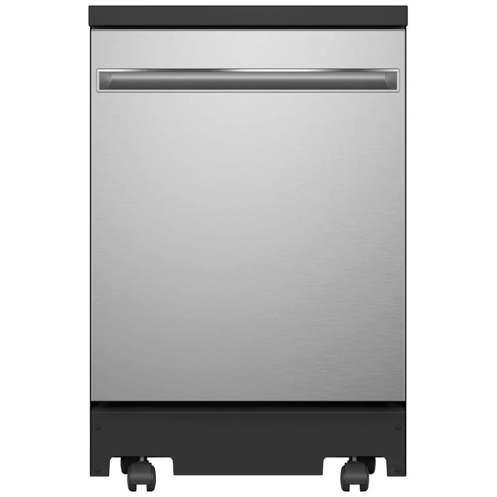 GE Portable Dishwasher, 24" Exterior Width, 58 dB Decibel Level, Fully Integrated, Stainless Steel (Interior) GPT225SGLWW /GPT225SSLSS