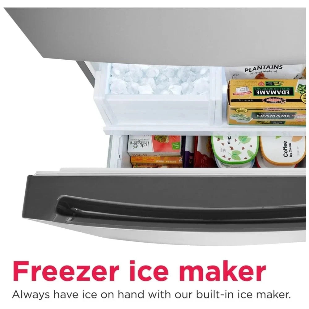 Frigidaire Gallery GRBN2012AF Bottom Freezer Refrigerator, 30 inch Width, ENERGY STAR Certified, Ice Dispenser (Freezer Located), 20 cu. ft. Capacity, Water Dispenser (Interior), Stainless Steel color