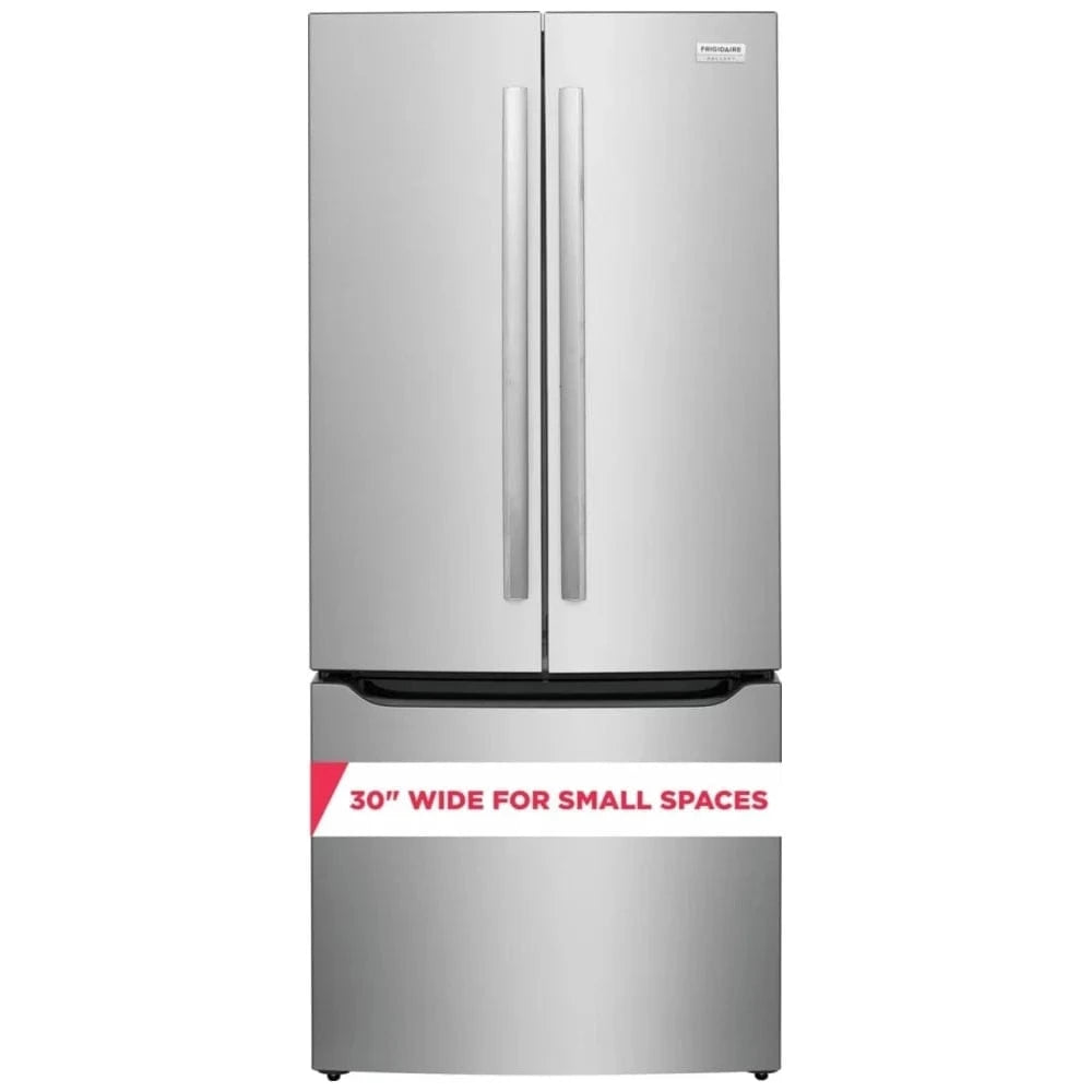 Frigidaire Gallery GRFN2023AF French Door Refrigerator, 30 inch Width, ENERGY STAR Certified, 20 cu. ft. Capacity, Stainless Steel color