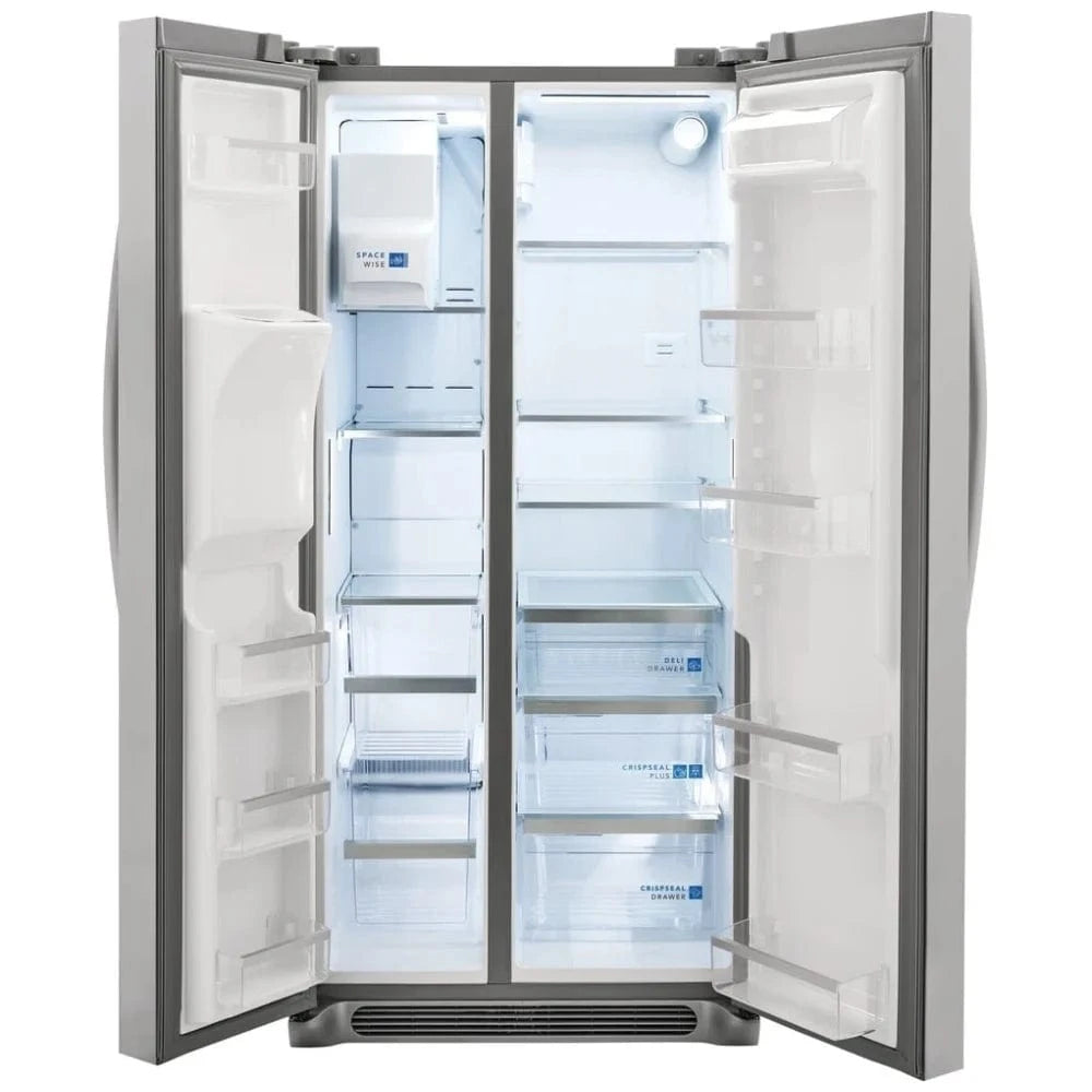 Frigidaire Gallery GRSS2352AF Side by Side Refrigerator, 33 inch Width, ENERGY STAR Certified, 22.2 cu. ft. Capacity, Stainless Steel colour- Open Box 1 Year Warranty