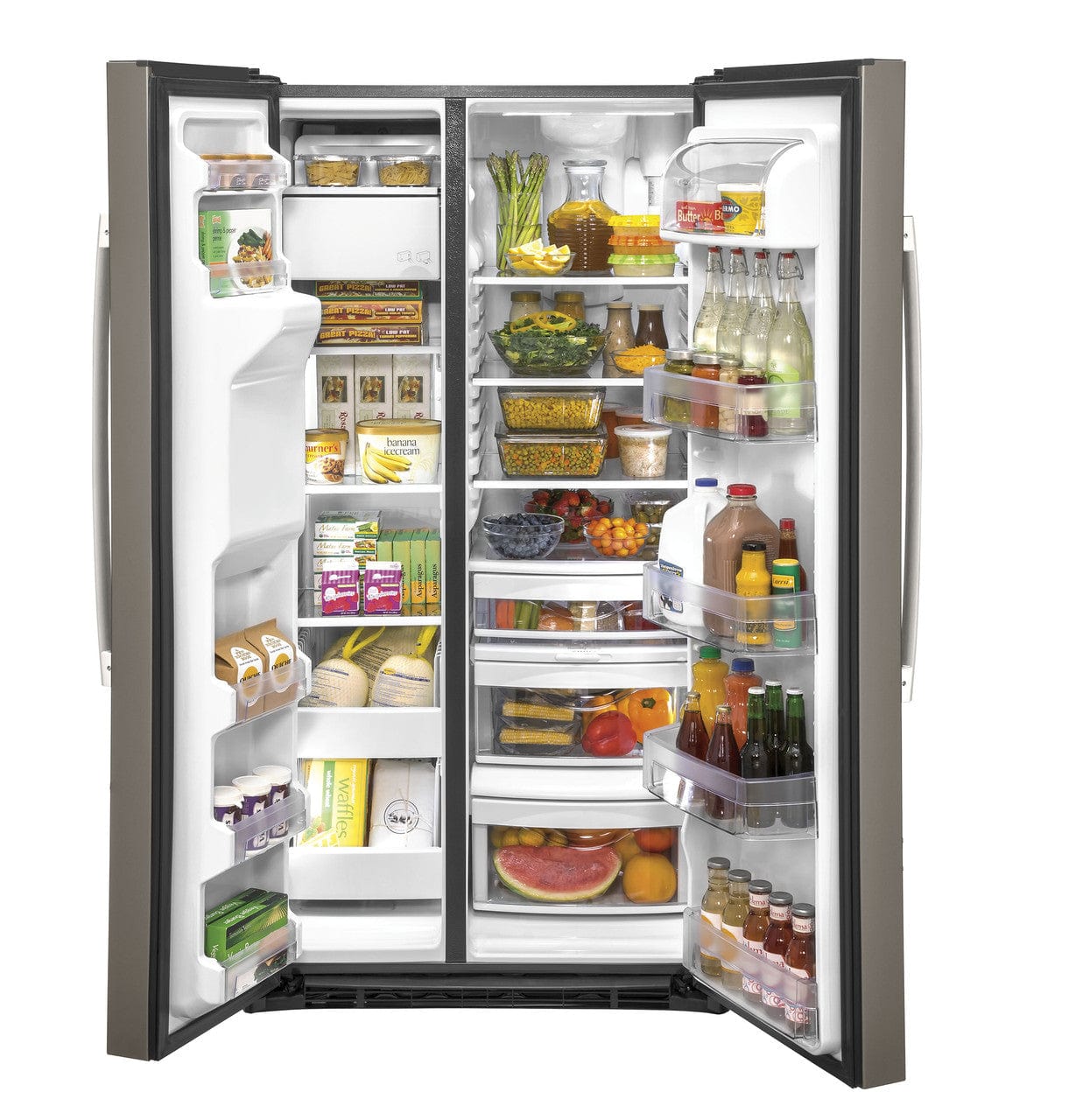 Ge 25.1 Cu Ft  Side-by-Side Refrigerator | Frigidaire 36 Side by Side Refrigerator 