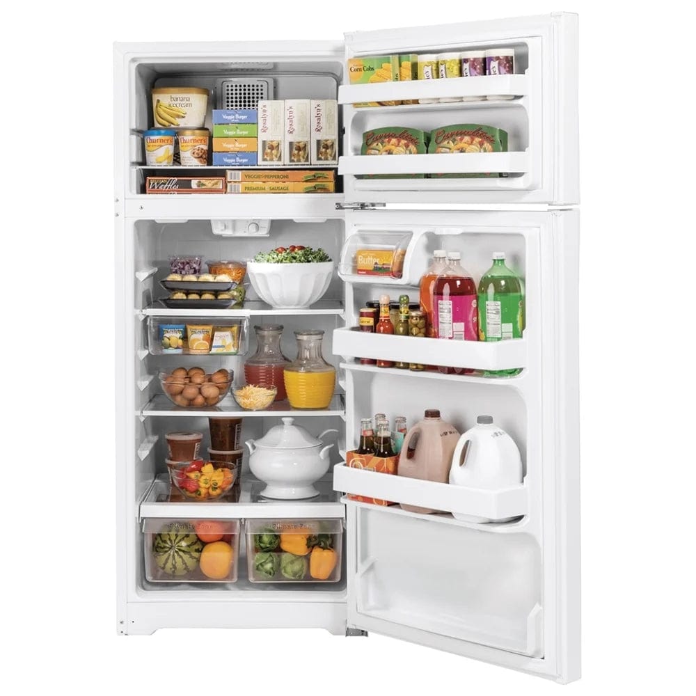 GE GTE17GTNRWW Top Mount Refrigerator, 28" Width, ENERGY STAR Certified, 16.6 cu. ft. Capacity