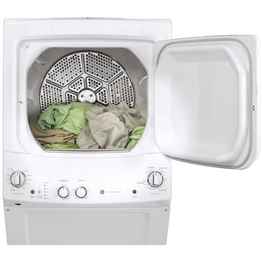 GE 2.6 Cu. Ft. Electric Washer & Dryer Laundry Centre (GUD24ESMMWW) - White