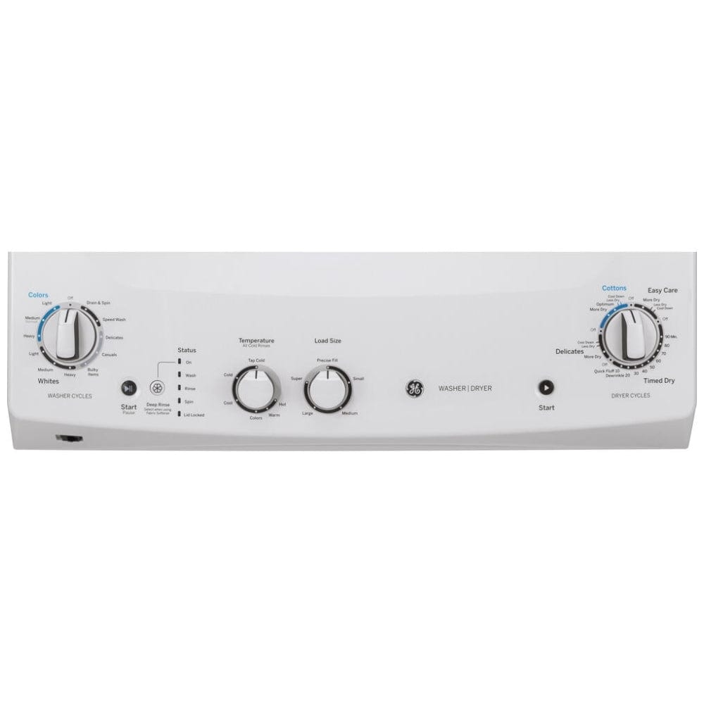 GE GUD24GSSMWW 24 inch Width Washer & Dryer Set, White colour Washer: 11 Wash Cycles