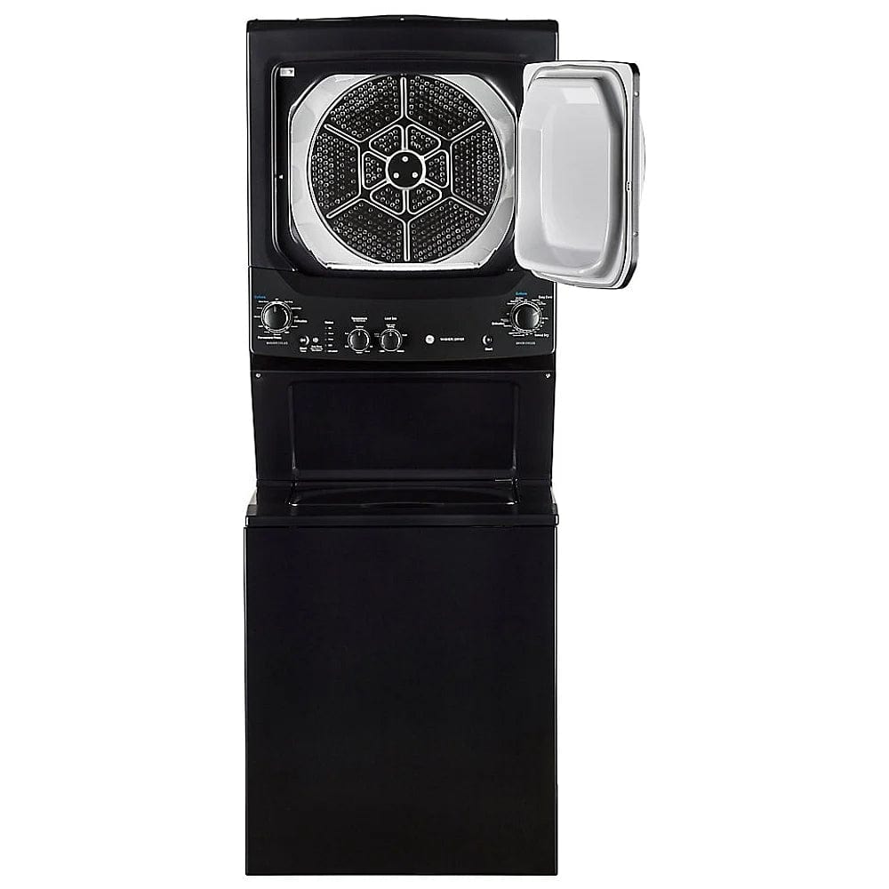 GE 27 inch Width Washer & Dryer Set, Contains Agitator Washer: 11 Wash Cycles, 800 RPM Spin Speed, 4.4 cu. ft. Capacity Dryer: 5.9 cu. ft. Capacity - GUD37ESMMDG / GUD37EEMNDG