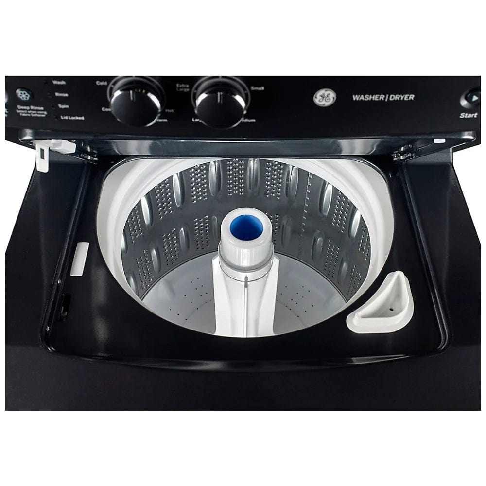 GE 27 inch Width Washer & Dryer Set, Contains Agitator Washer: 11 Wash Cycles, 800 RPM Spin Speed, 4.4 cu. ft. Capacity Dryer: 5.9 cu. ft. Capacity - GUD37ESMMDG / GUD37EEMNDG