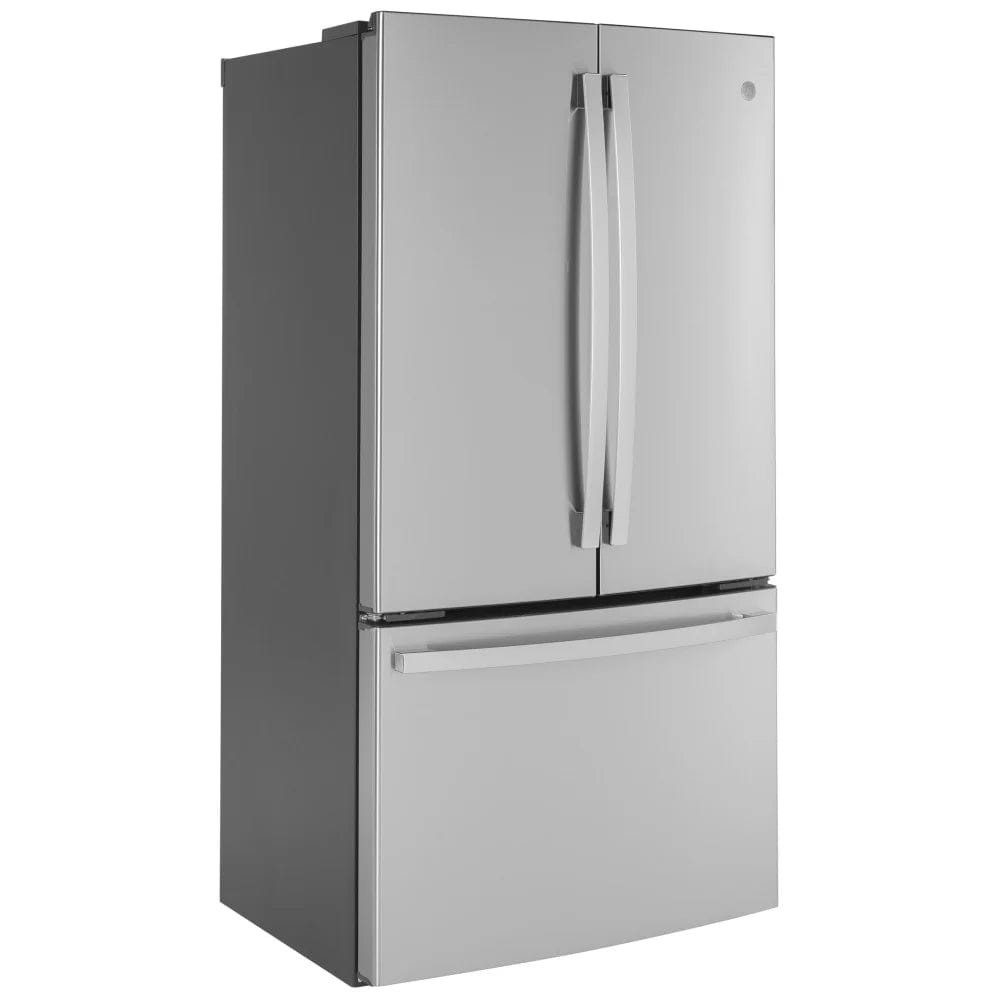 GE GWE23GYNFS French Door Refrigerator, 36 inch Width, ENERGY STAR Certified, Counter Depth, 23.1 cu. ft. Capacity, Stainless Steel colour