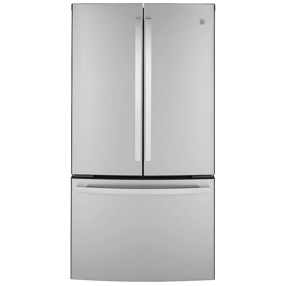 GE GWE23GYNFS French Door Refrigerator, 36 inch Width, ENERGY STAR Certified, Counter Depth, 23.1 cu. ft. Capacity, Stainless Steel colour