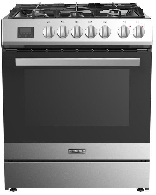 Hamilton Beach 30 in. 5-Burners Freestanding Gas Range in Stainless Steel (HBRI330)