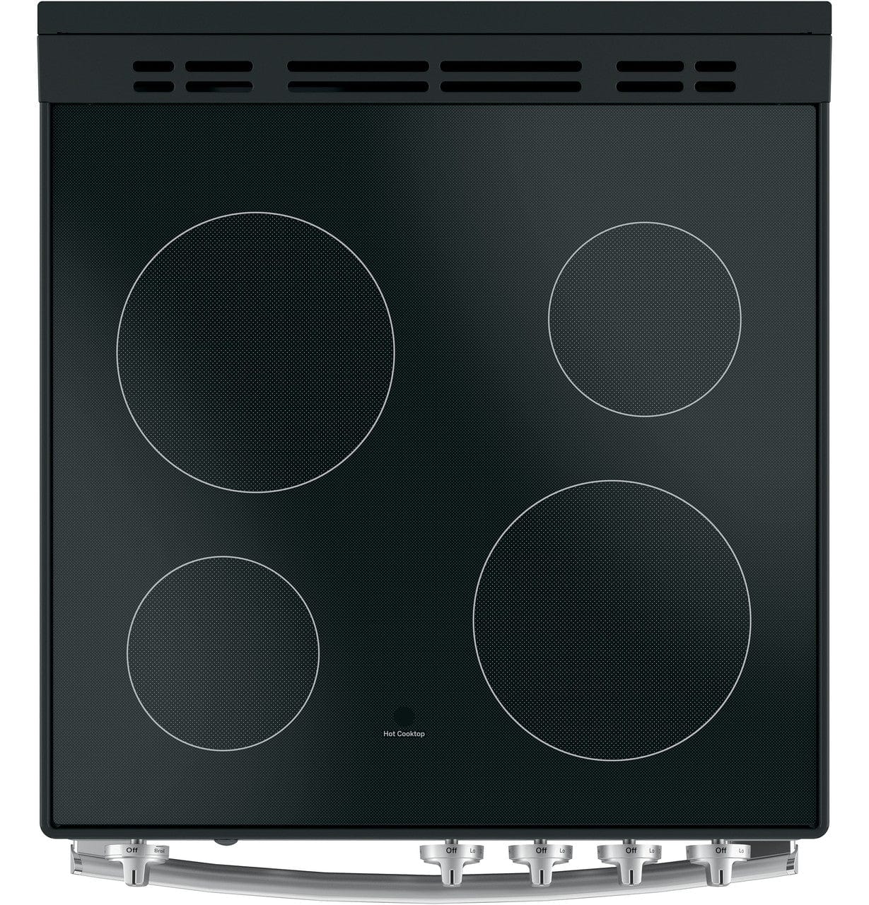 GE JCAS640RMSS Range, 24" Exterior Width, Electric Range, Glass Burners (Electric), 4 Burners, 2.9 cu. ft. Capacity, Storage Drawer, 1 Ovens, 2000W, Front Controls, Stainless Steel colour