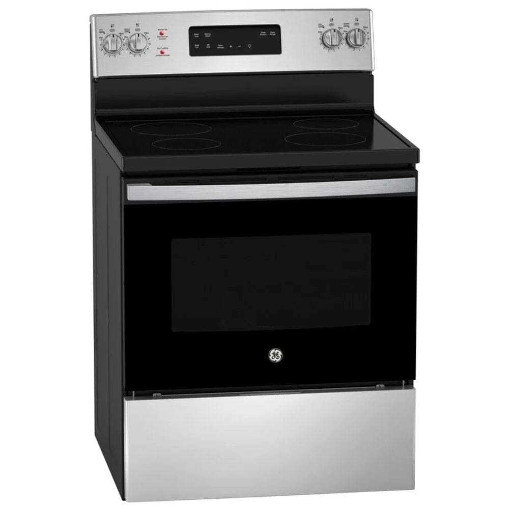 GE 30" 5.0 Cu. Ft. Self-Clean Freestanding Electric Range (JCB630SVSS) - Stainless Steel