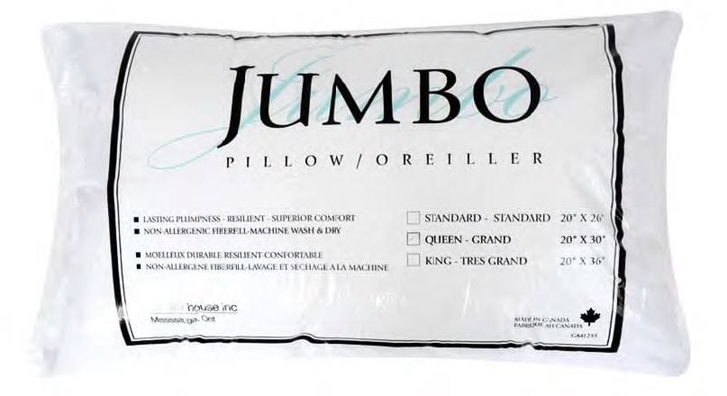 Jumbo Pillow, TC-200, 50% Polyester,