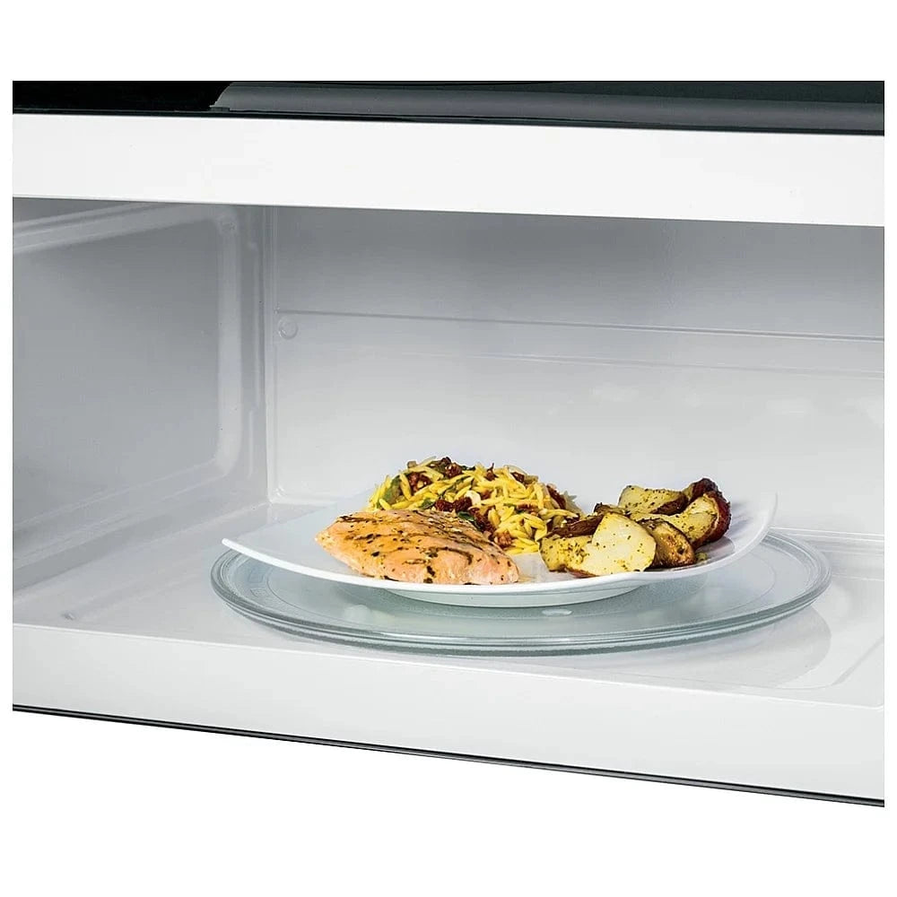 GE JVM1635SFC Over the Range Microwave, 30 inch Exterior Width, 1.6 cu. ft. Capacity, 300 CFM, 1,000 W Watts, Halogen , Stainless Steel color