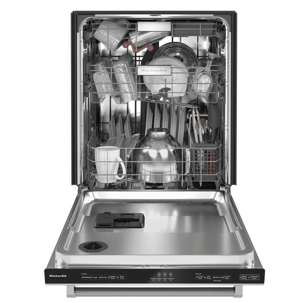 KitchenAid KDTM404KPS Dishwasher, 24 inch Exterior Width, 44 dB Decibel Level, Fully Integrated, Stainless Steel (Interior), 5 Wash Cycles, 16 Capacity (Place Settings), Stainless Steel colour Clean Water Wash System, FreeFlex Third Rack, SatinGlide Racks