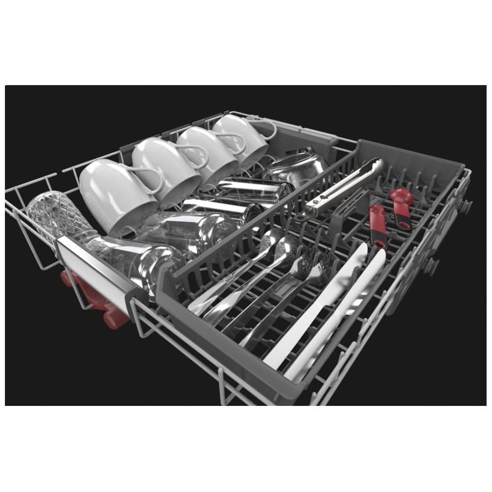 KitchenAid KDTM404KPS Dishwasher, 24 inch Exterior Width, 44 dB Decibel Level, Fully Integrated, Stainless Steel (Interior), 5 Wash Cycles, 16 Capacity (Place Settings), Stainless Steel colour Clean Water Wash System, FreeFlex Third Rack, SatinGlide Racks