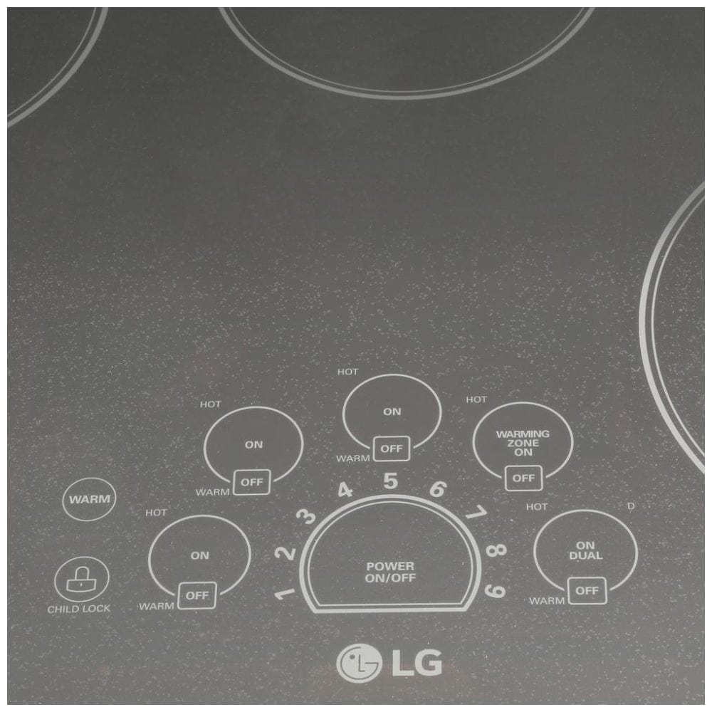 LG LCE3010SB Electric Cooktop, 30 inch Exterior Width, 5 Burners, Black colour